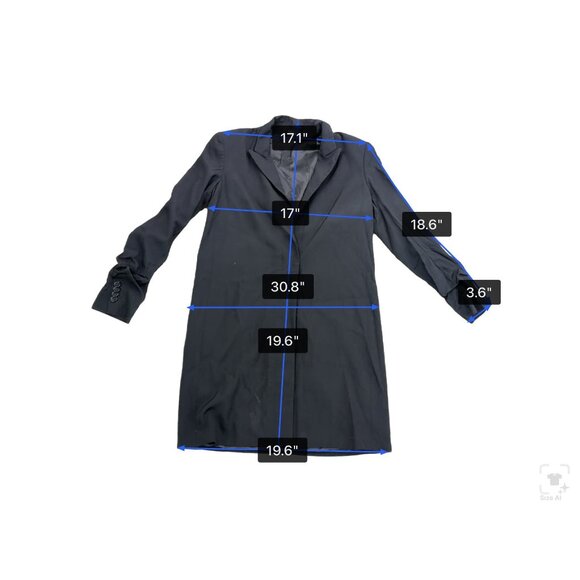 Theory Womens Black Wool & Polyamide Shirt Blazer Dress Elegant Button Cuff Sz 4 - Picture 8 of 9